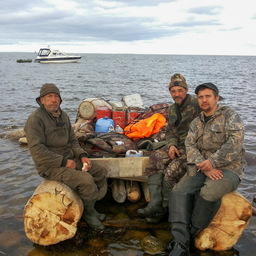В Белом море спасли троих рыбаков с необитаемого острова. Фото пресс-центра Главного управления МЧС России по Архангельской области