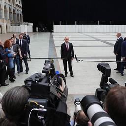 По окончании «Прямой линии» глава государства Владимир ПУТИН ответил на вопросы журналистов. Фото пресс-службы президента