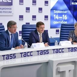 Пресс-конференция главы Росрыболовства Ильи ШЕСТАКОВУ, посвященная Международному рыбопромышленному форуму. Фото пресс-службы ФАР