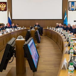 Заседание Государственной пограничной комиссии провел в Южно-Сахалинске заместитель председателя Правительства Дмитрий РОГОЗИН. Фото пресс-службы правительства Сахалинской области